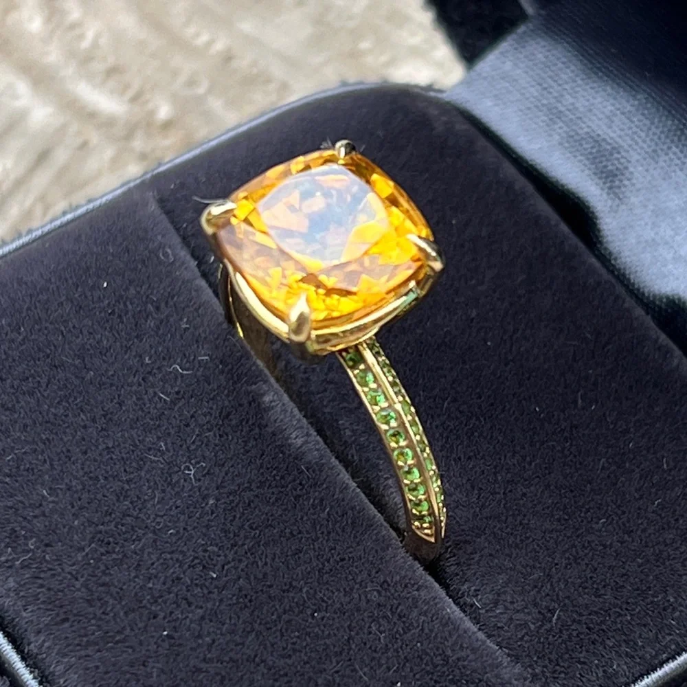 Citrine and Tsavorite!